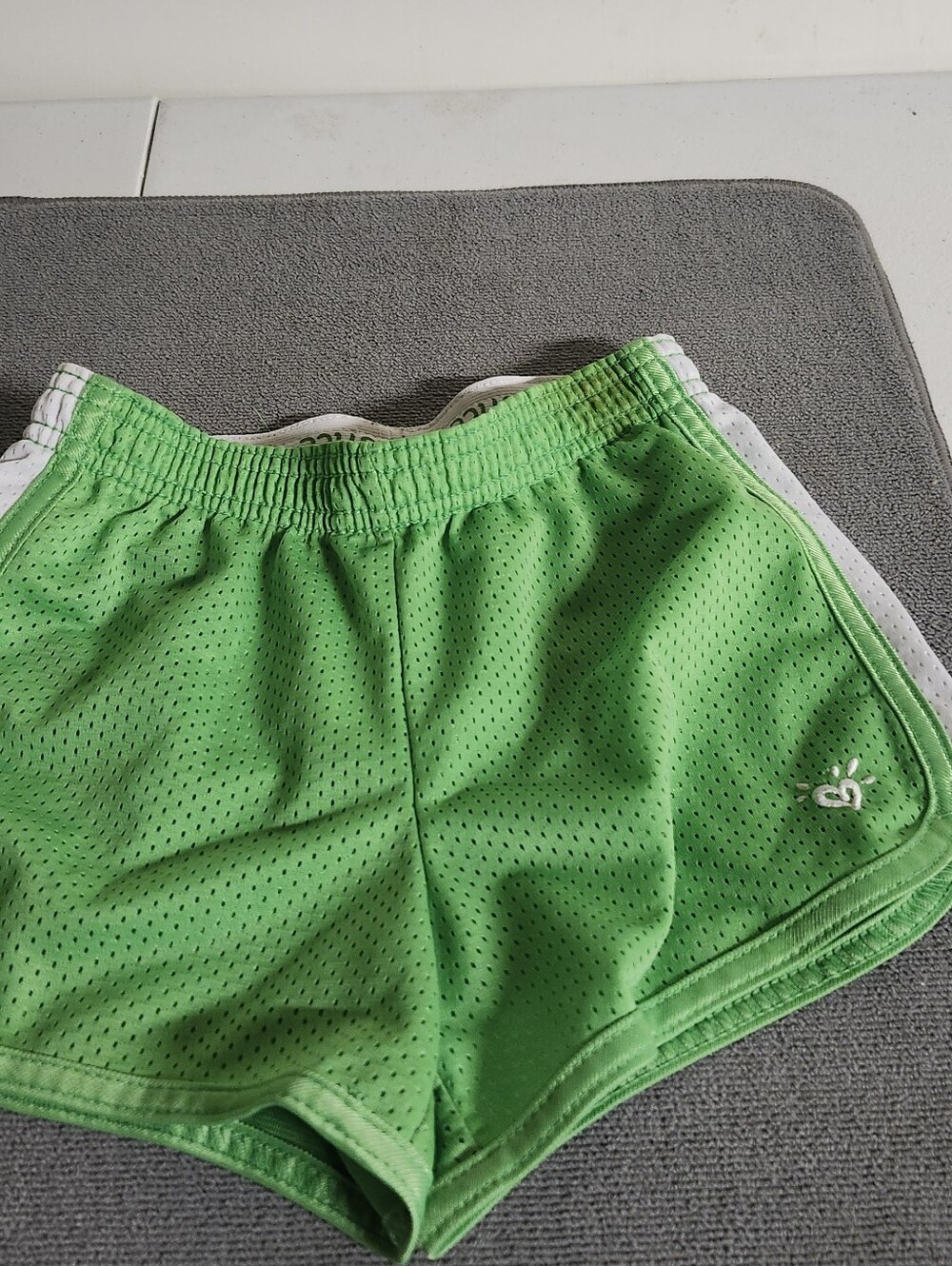 Girls Green Athletic Mesh Shorts - Comfort Fit